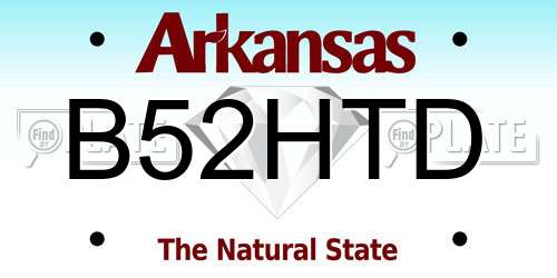 B52HTD Arkansas License Plate