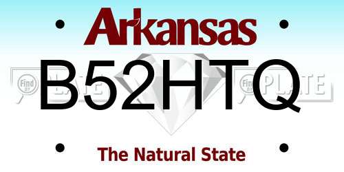 B52HTQ Arkansas License Plate