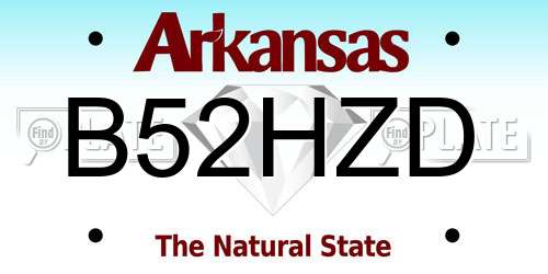 B52HZD Arkansas License Plate