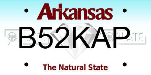 B52KAP Arkansas License Plate