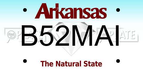 B52MAI Arkansas License Plate