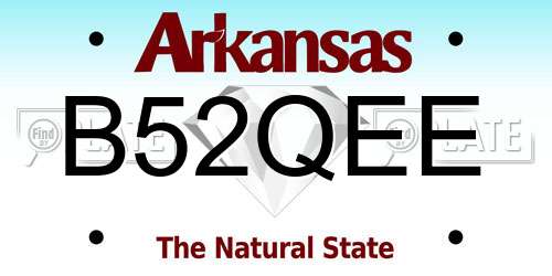 B52QEE Arkansas License Plate