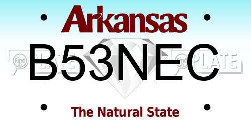 B53NEC Arkansas License Plate