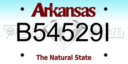 B54529I Arkansas License Plate