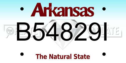 B54829I Arkansas License Plate