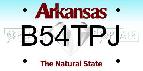 B54TPJ Arkansas License Plate