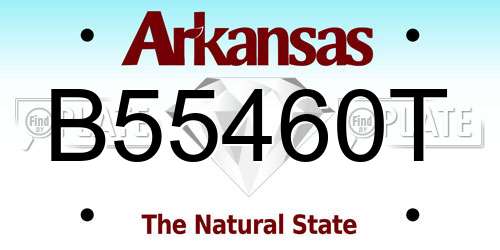 B55460T Arkansas License Plate