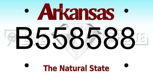 B558588 Arkansas License Plate