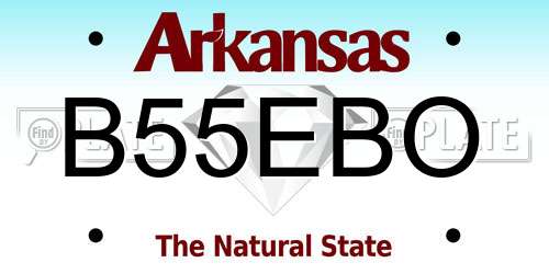 B55EBO Arkansas License Plate