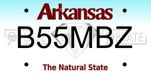 B55MBZ Arkansas License Plate