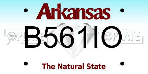B561IO Arkansas License Plate