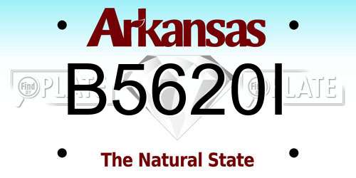 B5620I Arkansas License Plate