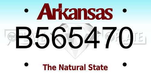 B565470 Arkansas License Plate