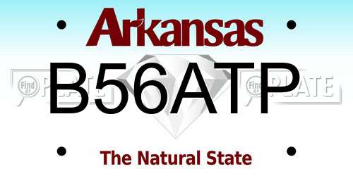 B56ATP Arkansas License Plate