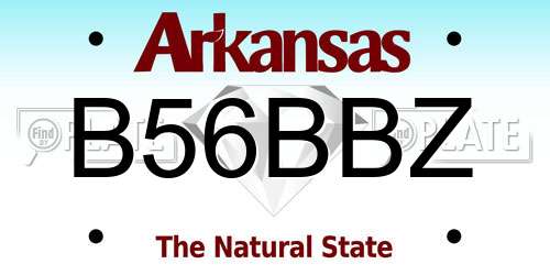 B56BBZ Arkansas License Plate