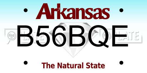 B56BQE Arkansas License Plate