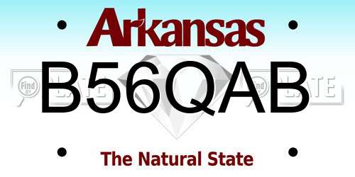 B56QAB Arkansas License Plate