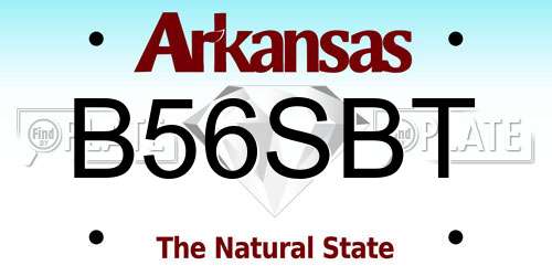 B56SBT Arkansas License Plate