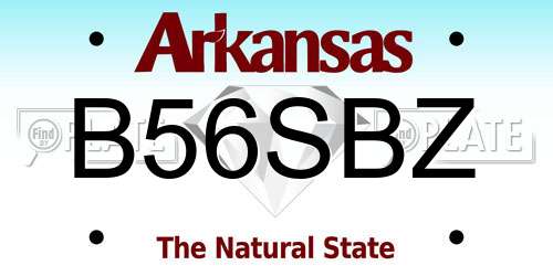 B56SBZ Arkansas License Plate