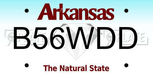 B56WDD Arkansas License Plate