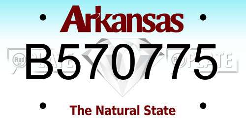 B570775 Arkansas License Plate