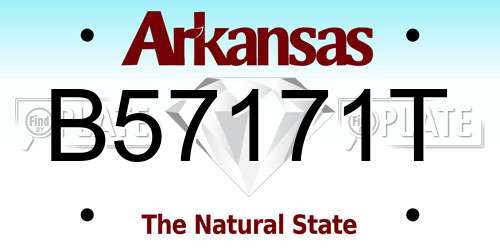 B57171T Arkansas License Plate