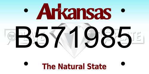 B571985 Arkansas License Plate