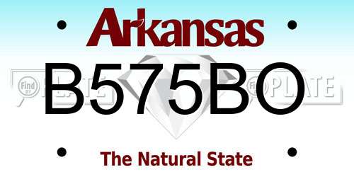B575BO Arkansas License Plate