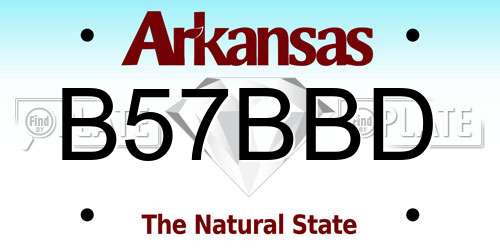 B57BBD Arkansas License Plate