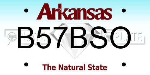 B57BSO Arkansas License Plate