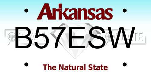 B57ESW Arkansas License Plate
