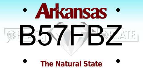 B57FBZ Arkansas License Plate