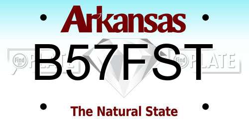 B57FST Arkansas License Plate