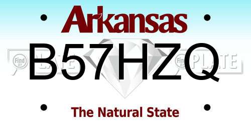 B57HZQ Arkansas License Plate