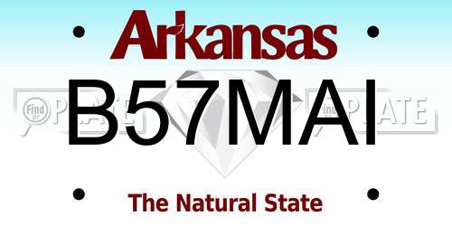 B57MAI Arkansas License Plate