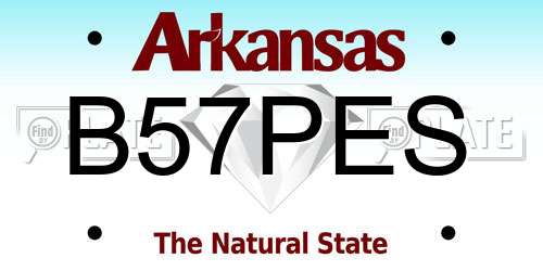 B57PES Arkansas License Plate