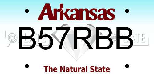 B57RBB Arkansas License Plate