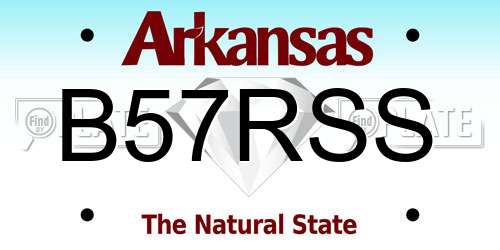 B57RSS Arkansas License Plate