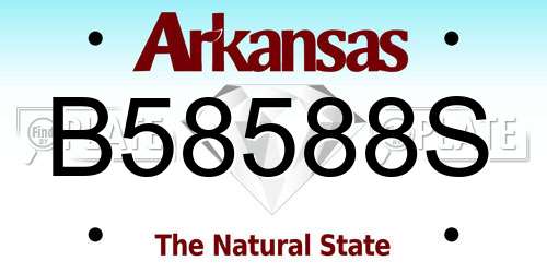 B58588S Arkansas License Plate