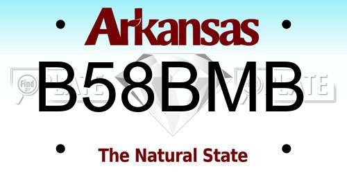 B58BMB Arkansas License Plate