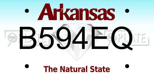 B594EQ Arkansas License Plate