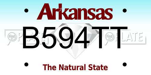 B594TT Arkansas License Plate