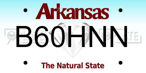 B60HNN Arkansas License Plate