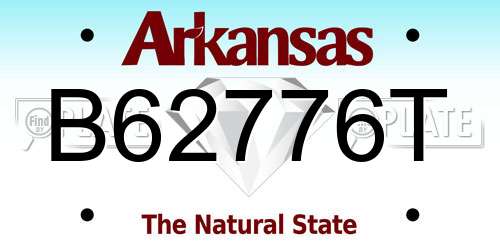 B62776T Arkansas License Plate
