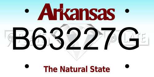 B63227G Arkansas License Plate