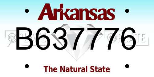 B637776 Arkansas License Plate