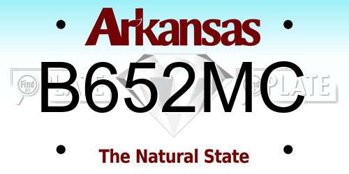 B652MC Arkansas License Plate