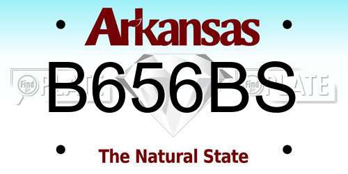 B656BS Arkansas License Plate
