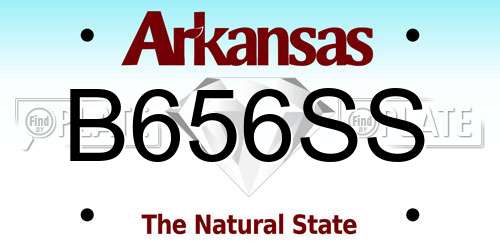 B656SS Arkansas License Plate