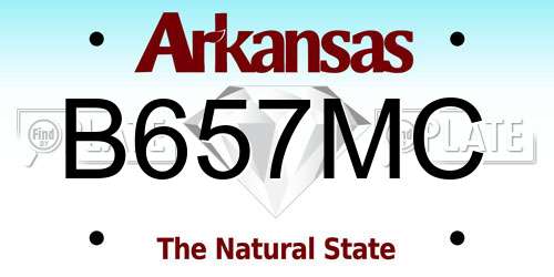 B657MC Arkansas License Plate